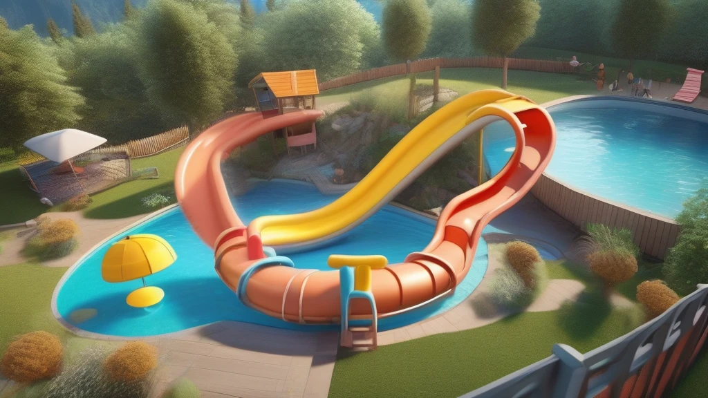 Design Ideas to Brighten Your Backyard Pool Area with Vibrant Water Slides
