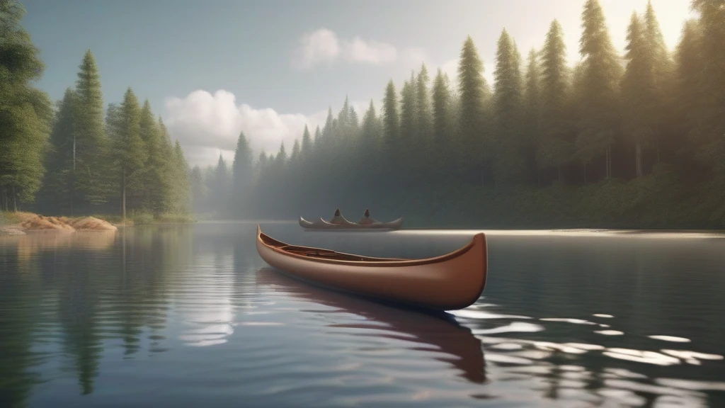 Explore Tranquil Waters with the Best Heritage Canoes in Forest Green and Birchwood Brown